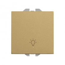 Pulsador con grabado Luz 10A  20000151-095 SIMON 270 Oro
