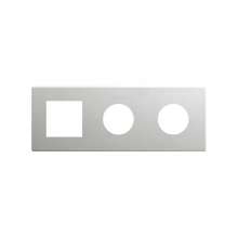Marco minimo 3ele. 2 enchufe +  27193630-093 SIMON 270 Aluminio