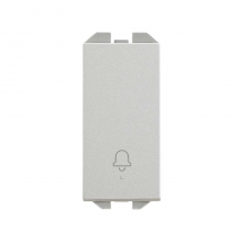 Pulsador con grabado Campana 10A mdulo estrecho 20001152-093 SIMON 270 Aluminio