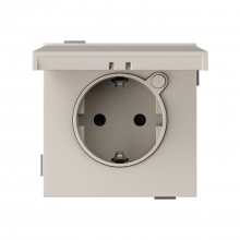 Base de enchufe Schuko LOLA 16A 250 V~ con sistema de embornamiento a tornillo IP44 arena mate | Simon 360 arena mate