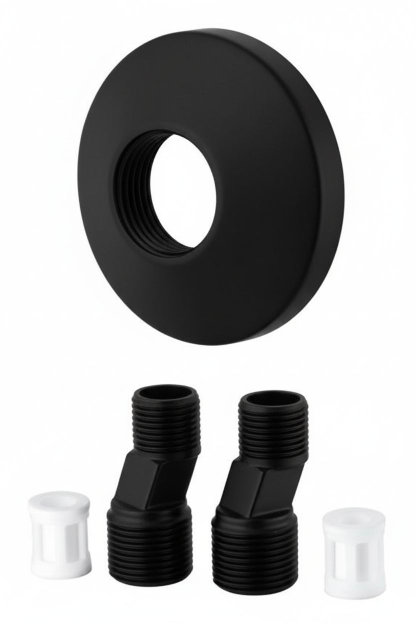 Florones con exc�ntricas  Componentes  Negro mate 157NM Griferias Borras
