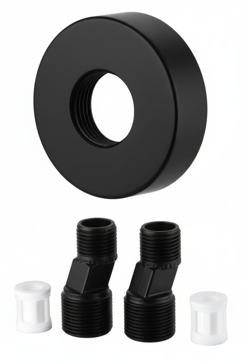 Florones con exc�ntricas  Componentes  Negro mate 158NM Griferias Borras