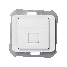 ref. 75585-60 | Adaptador Simon 75 con 1 conector RJ-AMP blanco