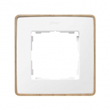 ref. 8201610-270 | Marco DETAIL 82 con 1 elemento madera certificada PEFC blanco