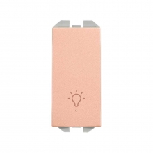 Pulsador con grabado Luz 10A mdulo estrecho 20001151-091 SIMON 270 Cobre