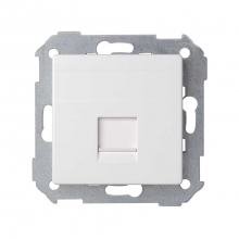 ref. 82005-30 | Adaptador Simon 82 con 1 conector RJ-AMP blanco nieve
