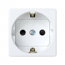 ref. 27472-65 | Base Simon 27 2P toma tierra lateral schuko+seguridad blanco nieve
