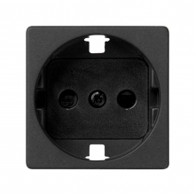 ref. 2700041-038 | Tapa base 2 polos toma tierra schuko+seguridad Simon 27 PLAY grafito