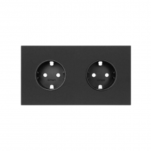 ref. 10020202-238 | Kit frontal Simon 100 con 2 elementos 2 bases negro mate