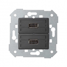 ref. 7501090-039 | Conector 2xUSB 2.0 Simon 75 tipo-A hembra