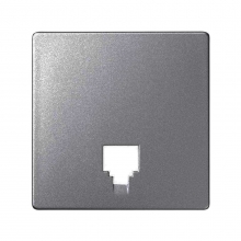 ref. 8200062-096 | Placa para tomas telefonicas RJ11 y RJ12 Simon 82 titanio
