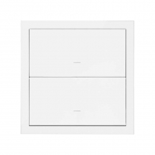 ref. 10020103-230 | Kit frontal Simon 100 con 1 elemento 2 teclas blanco mate