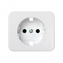 ref. 75041-60 | Tapa enchufe 2 polos+toma tierra schuko+seguridad Simon 75 blanco nieve