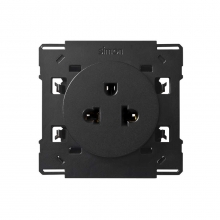 ref. 10000439-138 | Base de enchufe euroamericana Simon 100 negro