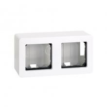 ref. 27821-35 | Caja superficie para 2 elementos Simon 27 blanco nieve