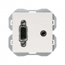 Conector VGA + minijack 20000091-090 SIMON 270 Blanco