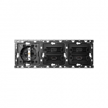 ref. 10010305-039 | Kit back Simon 100 con 3 elementos base+ 2 HDMI/USB
