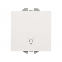 Pulsador grabado Luz Luminoso 10A  20000161-090 SIMON 270 Blanco