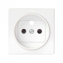 ref. 82068-30 | Tapa enchufe 2 polos+toma tierra francesa seguridad blanco nieve Simon 82