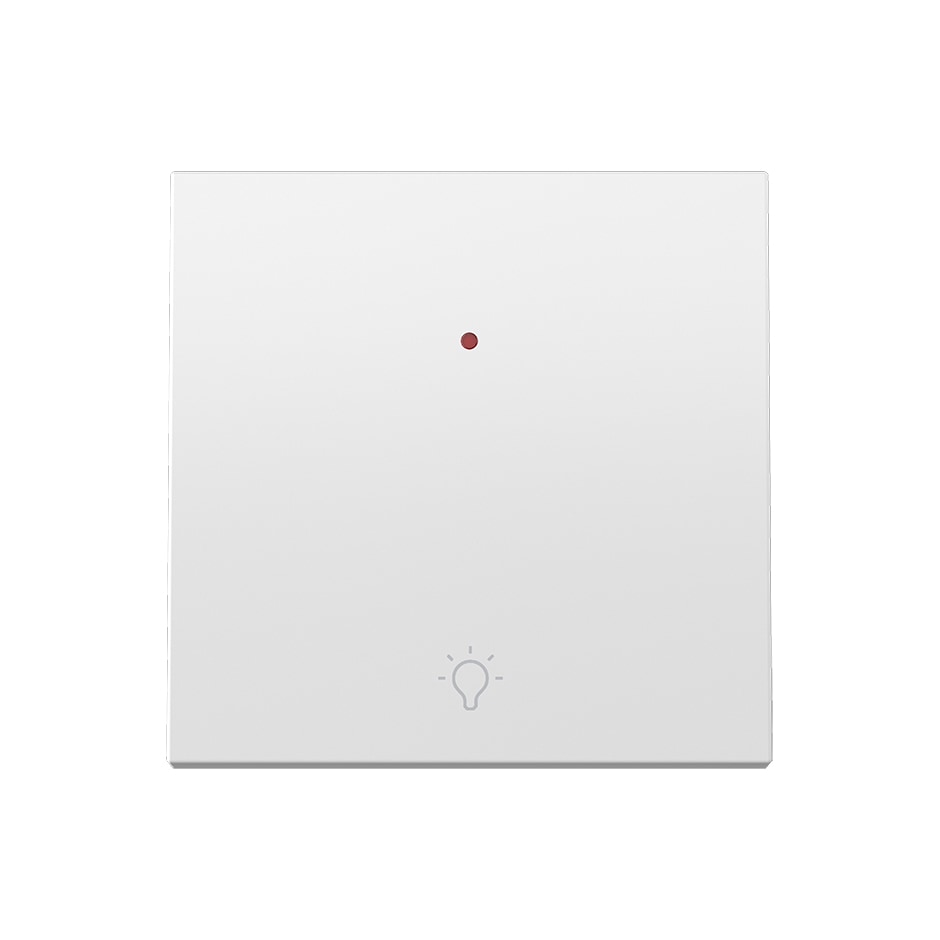 Tecla individual con visor y con grabado luz basculante blanco mate | Simon 360 blanco mate