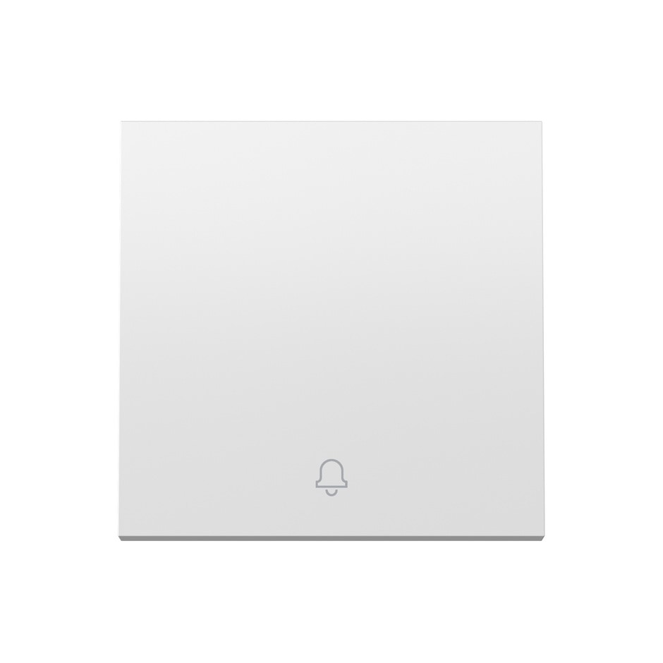 Tecla individual para pulsador con grabado campana basculante blanco mate | Simon 360 blanco mate