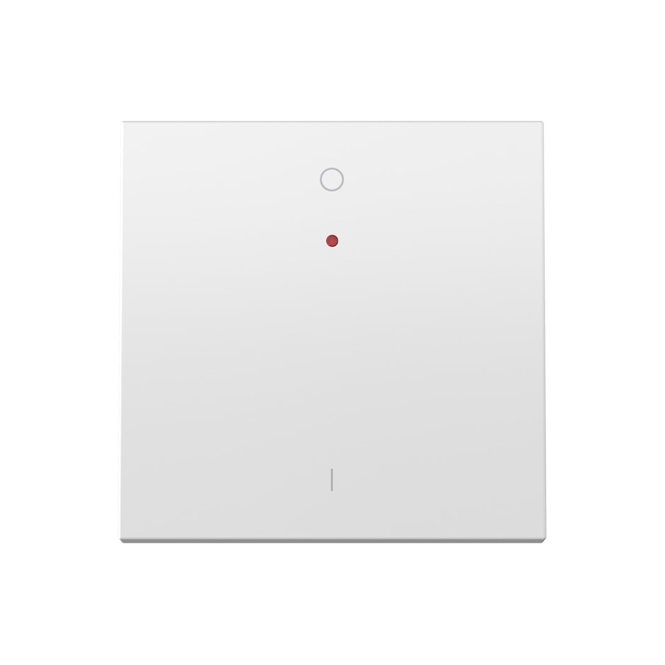 Tecla individual para interruptor bipolar con visor basculante blanco mate | Simon 360 blanco mate