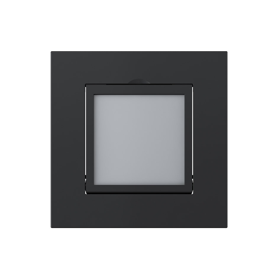 Tapa con visor para la baliza de cortes�a negro mate | Simon 360 negro mate
