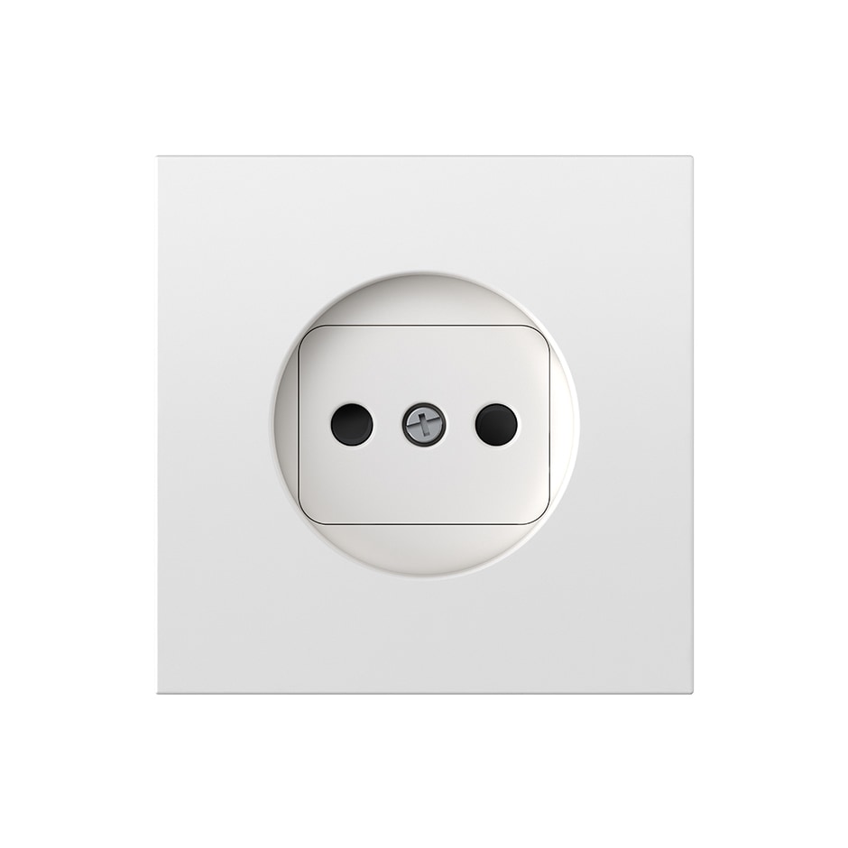 Tapa para base de enchufe bipolar blanco mate | Simon 360 blanco mate