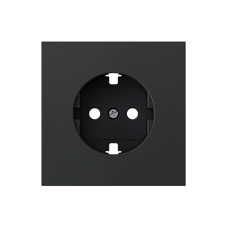 Tapa para enchufe schuko negro mate | Simon 360 negro mate
