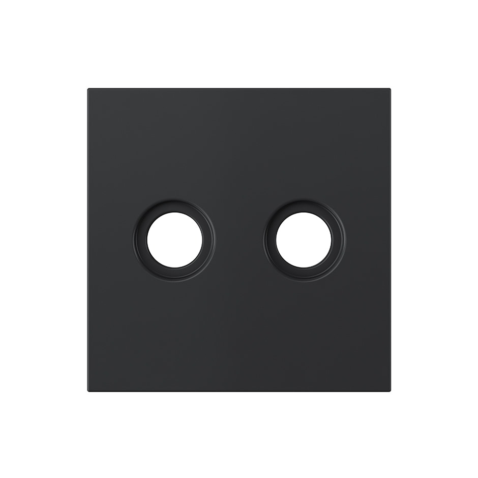 Tapa para toma R-TV+SAT universal negro mate | Simon 360 negro mate