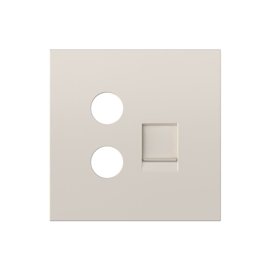 Tapa para TV+RJ45 (toma mixta) arena mate | Simon 360 arena mate