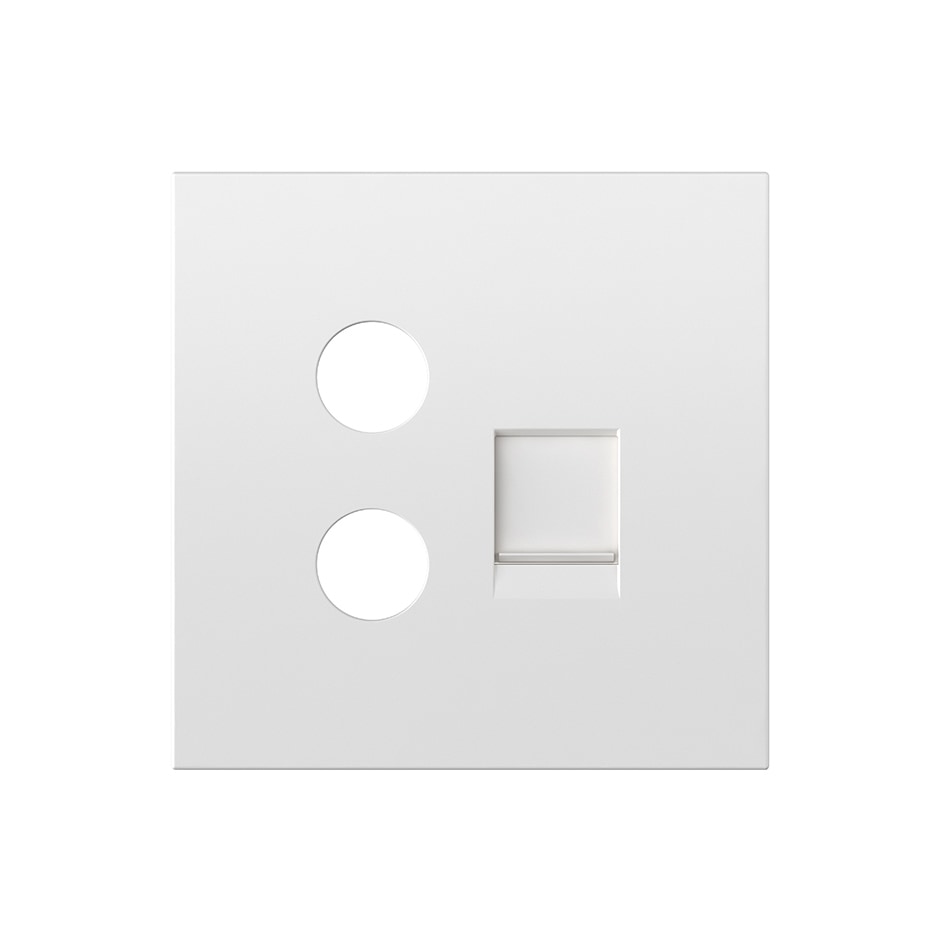 Tapa para TV+RJ45 (toma mixta) blanco mate | Simon 360 blanco mate