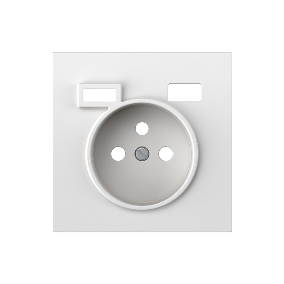 Tapa para toma francesa + 2USB A+C blanco mate | Simon 360 blanco mate