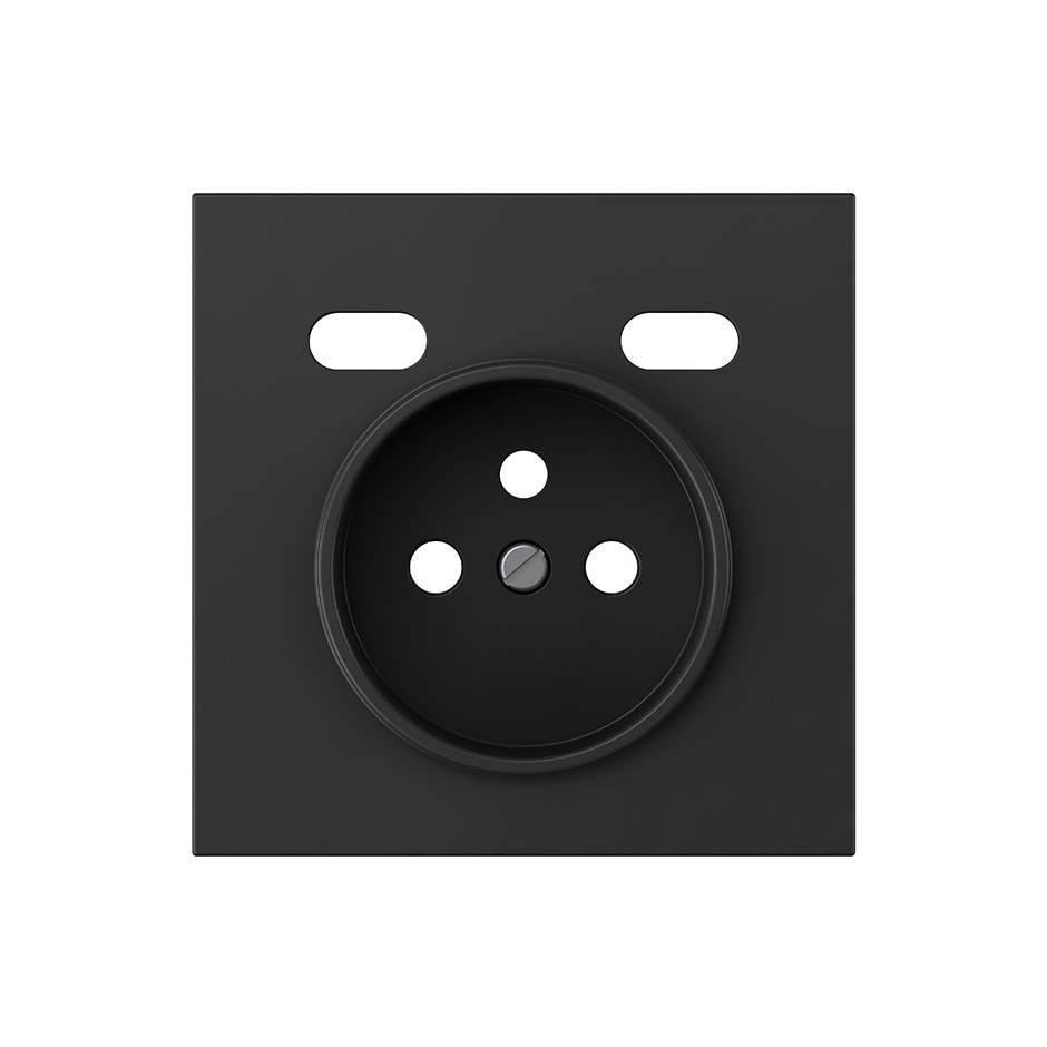 Tapa para toma francesa + 2USB C+C negro mate | Simon 360 negro mate