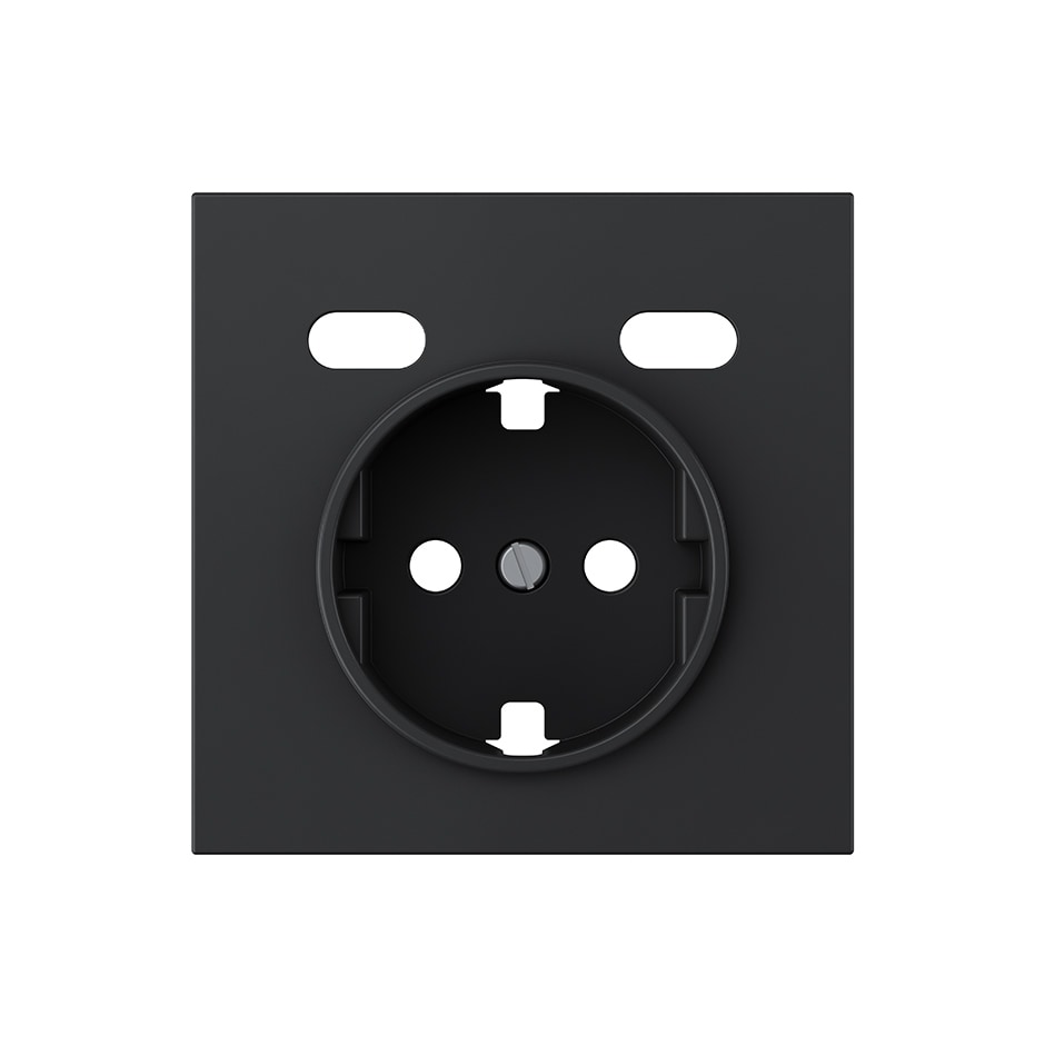 Tapa para schuko + 2USB C+C negro mate | Simon 360 negro mate