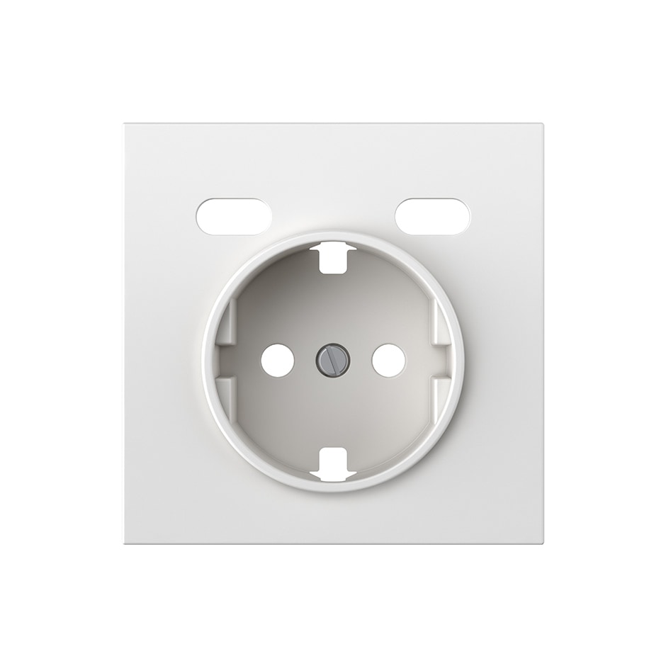 Tapa para schuko + 2USB C+C blanco mate | Simon 360 blanco mate