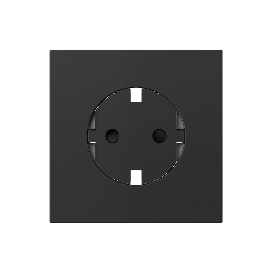 Tapa para enchufe schuko CLEAN modular negro mate | Simon 360 negro mate