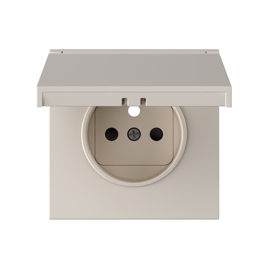 Tapa para enchufe frances IP44 arena mate | Simon 360 arena mate