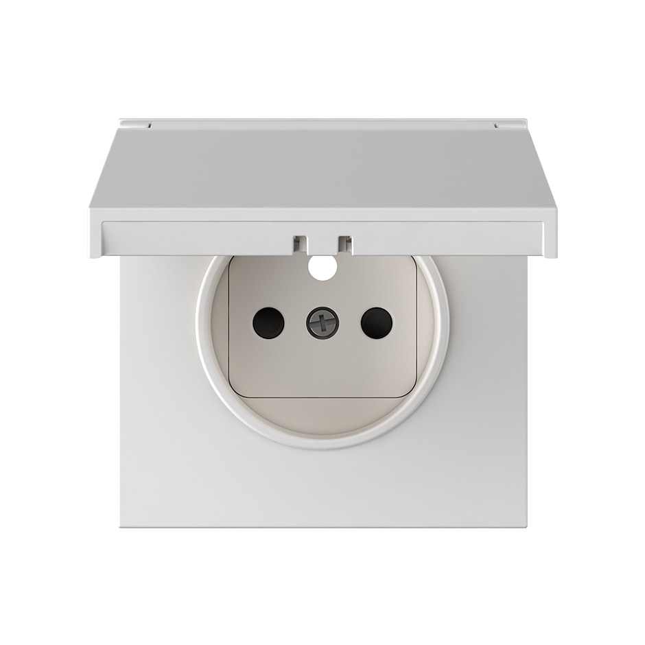 Tapa para enchufe frances IP44 blanco mate | Simon 360 blanco mate