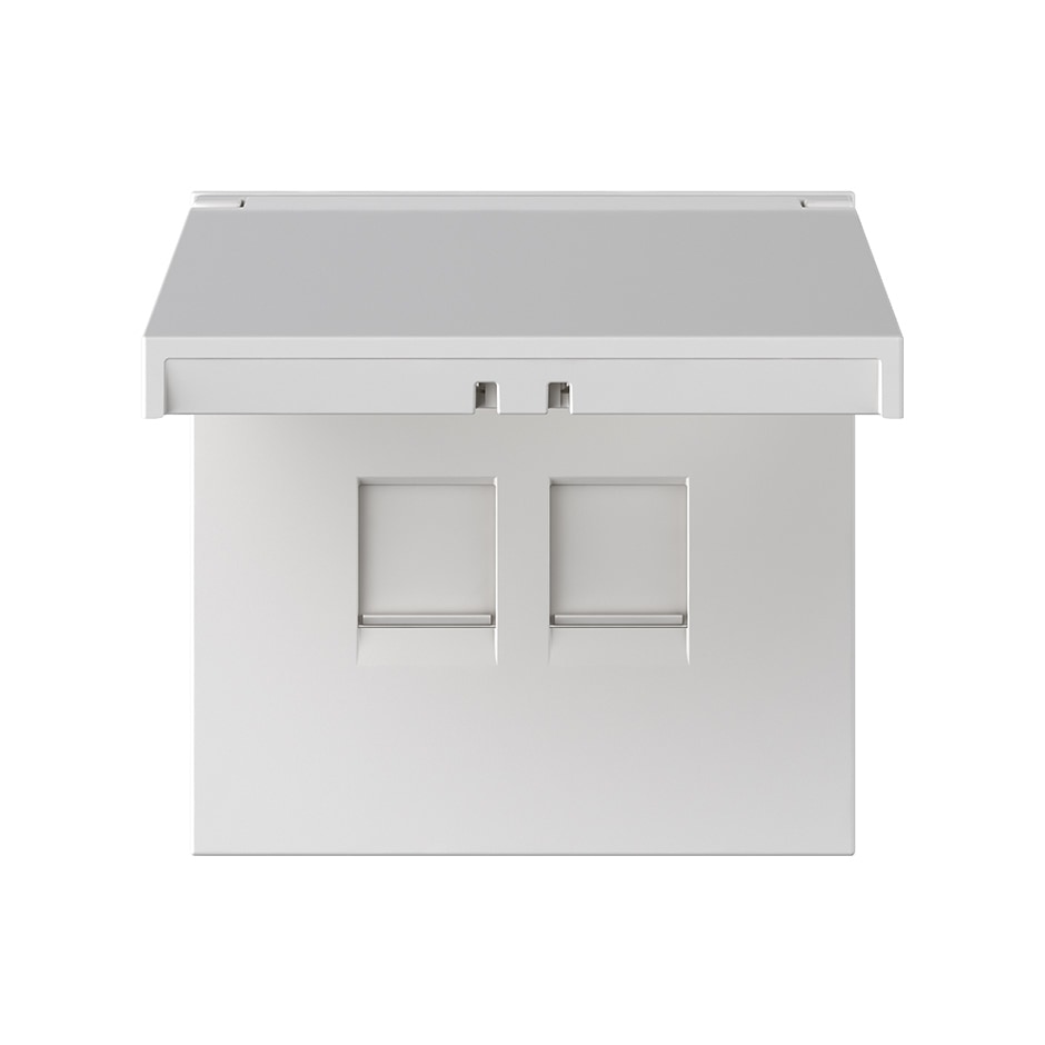 Tapa para 2 x RJ45 sin conector sin adaptador IP44 blanco mate | Simon 360 blanco mate