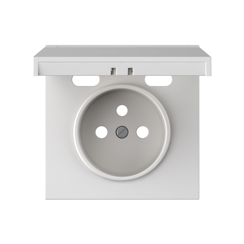 Tapa para toma francesa + 2USB C+C IP44 blanco mate | Simon 360 blanco mate