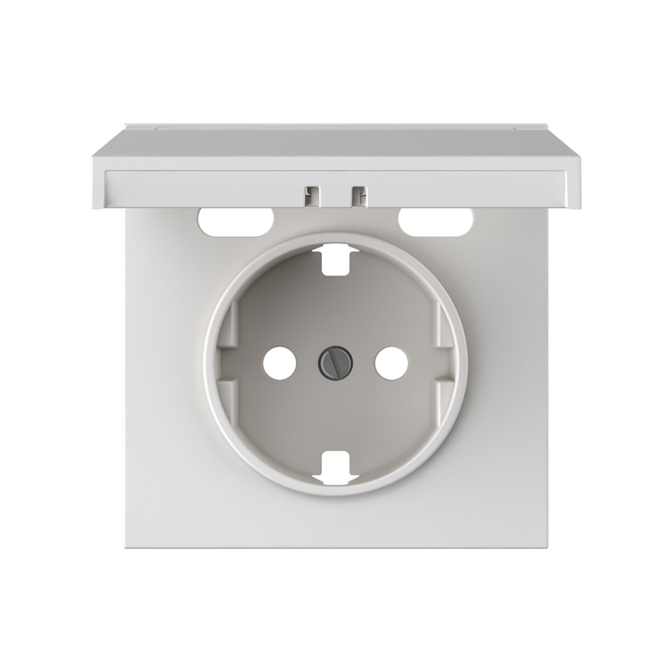 Tapa para schuko + 2USB C+C IP44 blanco mate | Simon 360 blanco mate