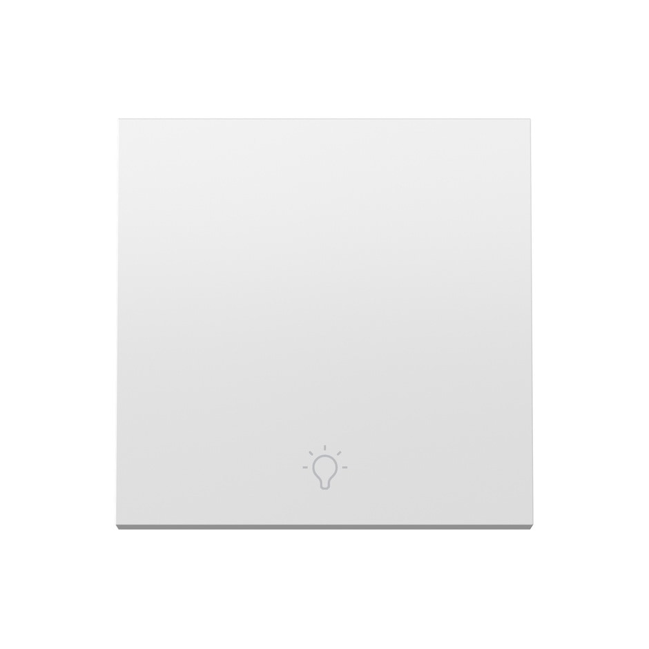 Tecla individual para pulsador con grabado luz pulsante blanco mate | Simon 360 blanco mate