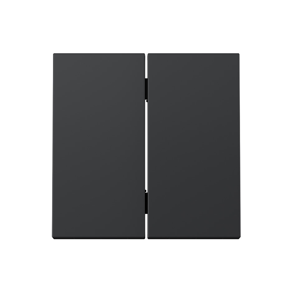 Tecla doble para mecanismo pulsante negro mate | Simon 360 negro mate