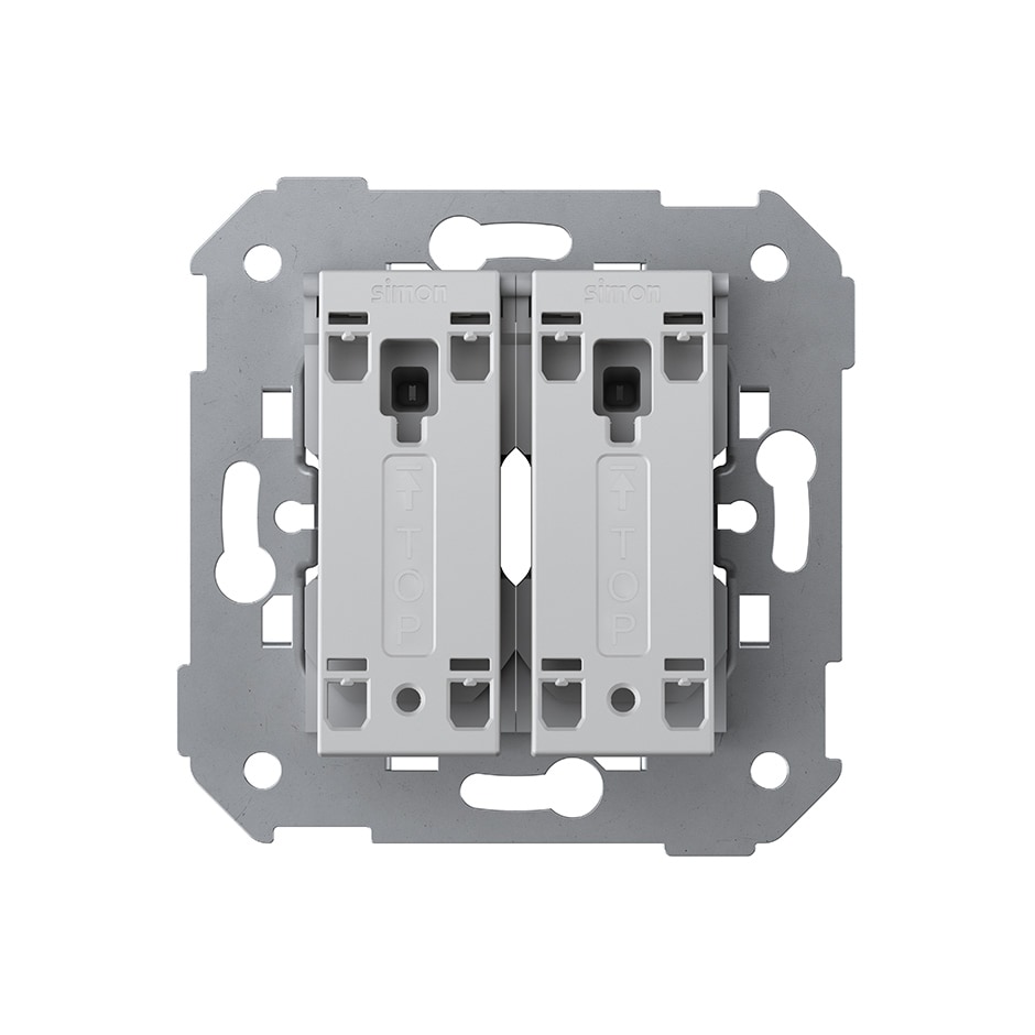 Doble pulsador con luminoso pulsante 10A 250V~ con sistema de embornamiento r�pido | Simon 360