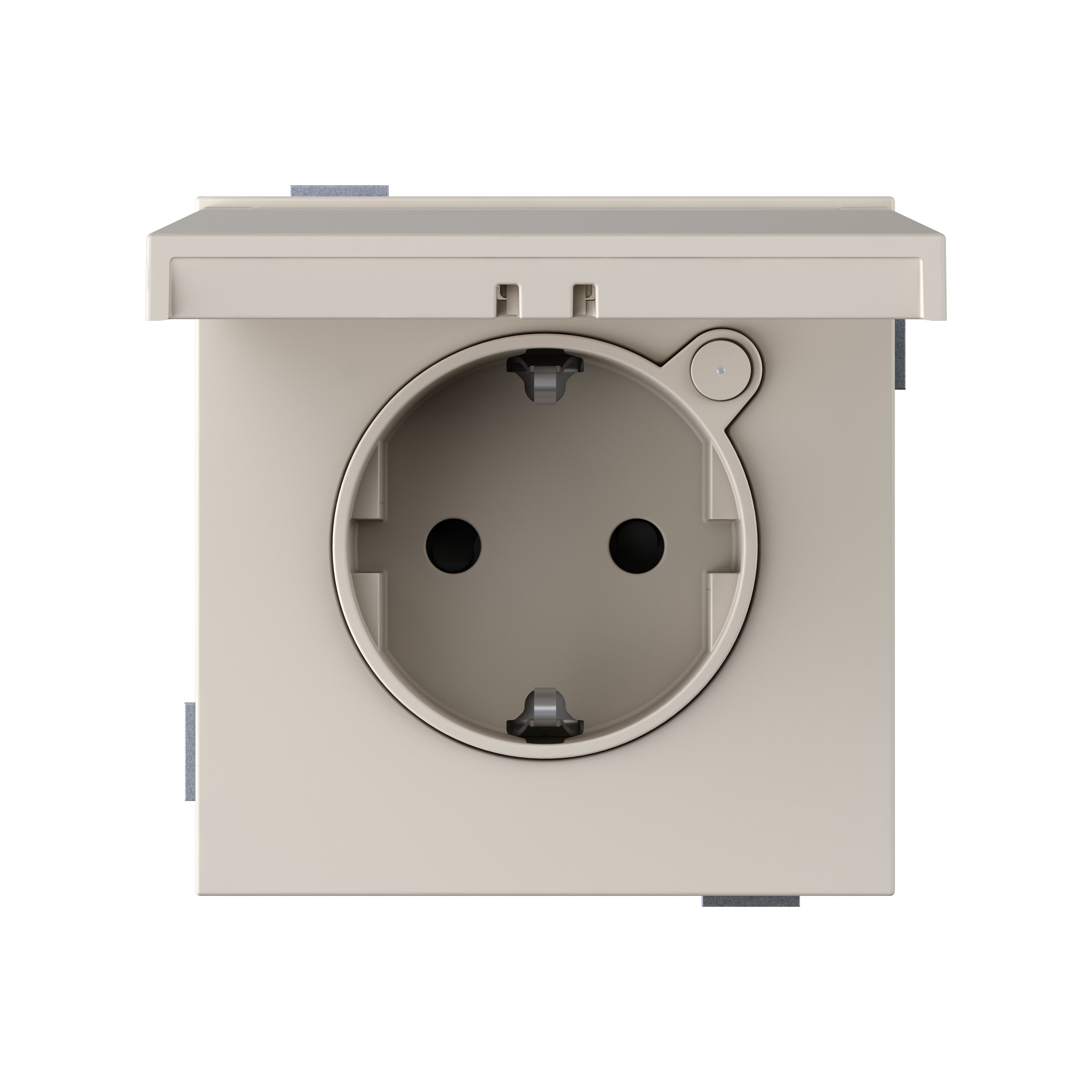 Base de enchufe Schuko LOLA 16A 250 V~ con sistema de embornamiento a tornillo IP44 arena mate | Simon 360 arena mate