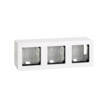 ref. 27831-35 | Caja superficie para 3 elementos Simon 27 blanco nieve