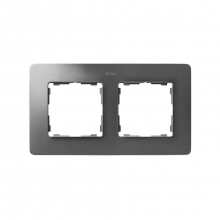 ref. 8200620-293 | Marco DETAIL 82 con 2 elementos aluminio frio base negro