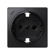 ref. 73041-62 | Tapa enchufe bipolar toma tierra lateral Simon 73 loft grafito