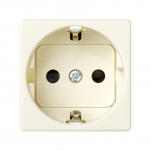 ref. 27472-62 | Base Simon 27 2P toma tierra lateral schuko+seguridad marfil